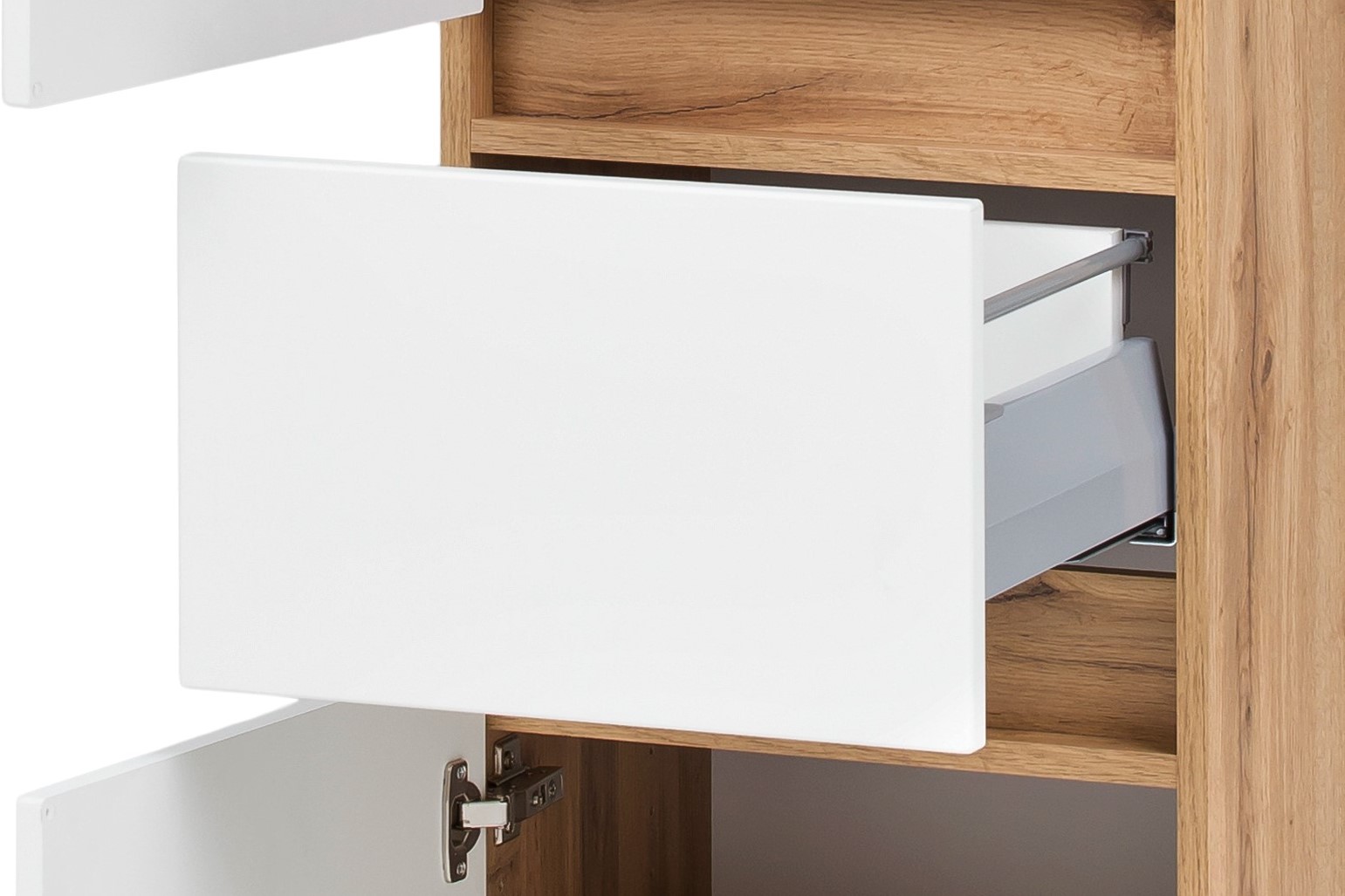 Ensemble salle de bains Kornel 10 à 4 pièces avec vasque grise - chêne/blanc mat - Image 9