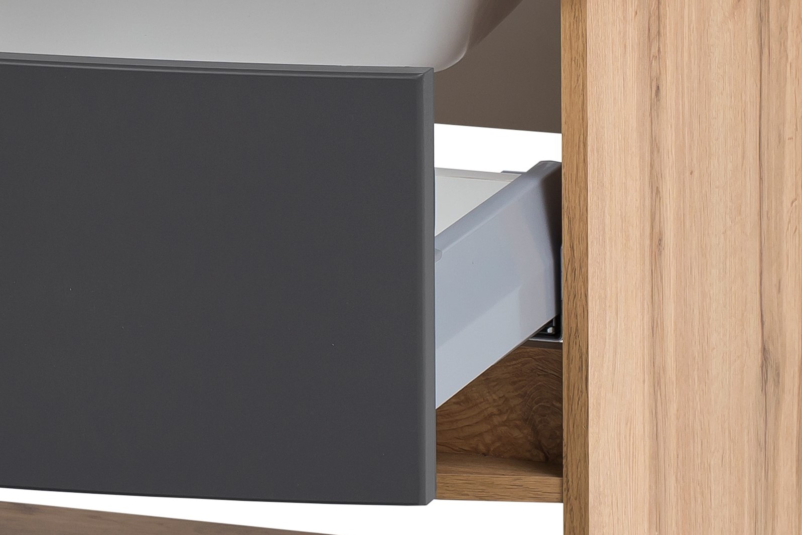 Ensemble salle de bains Kornel 4 à 3 pièces avec vasque grise - chêne/gris mat - Image 12