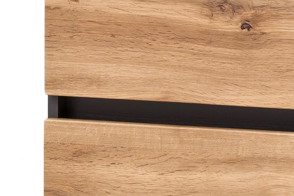 Ensemble salle de bains Kornel 5 à 3 pièces avec vasque grise - gris graphite/chêne - Image 7