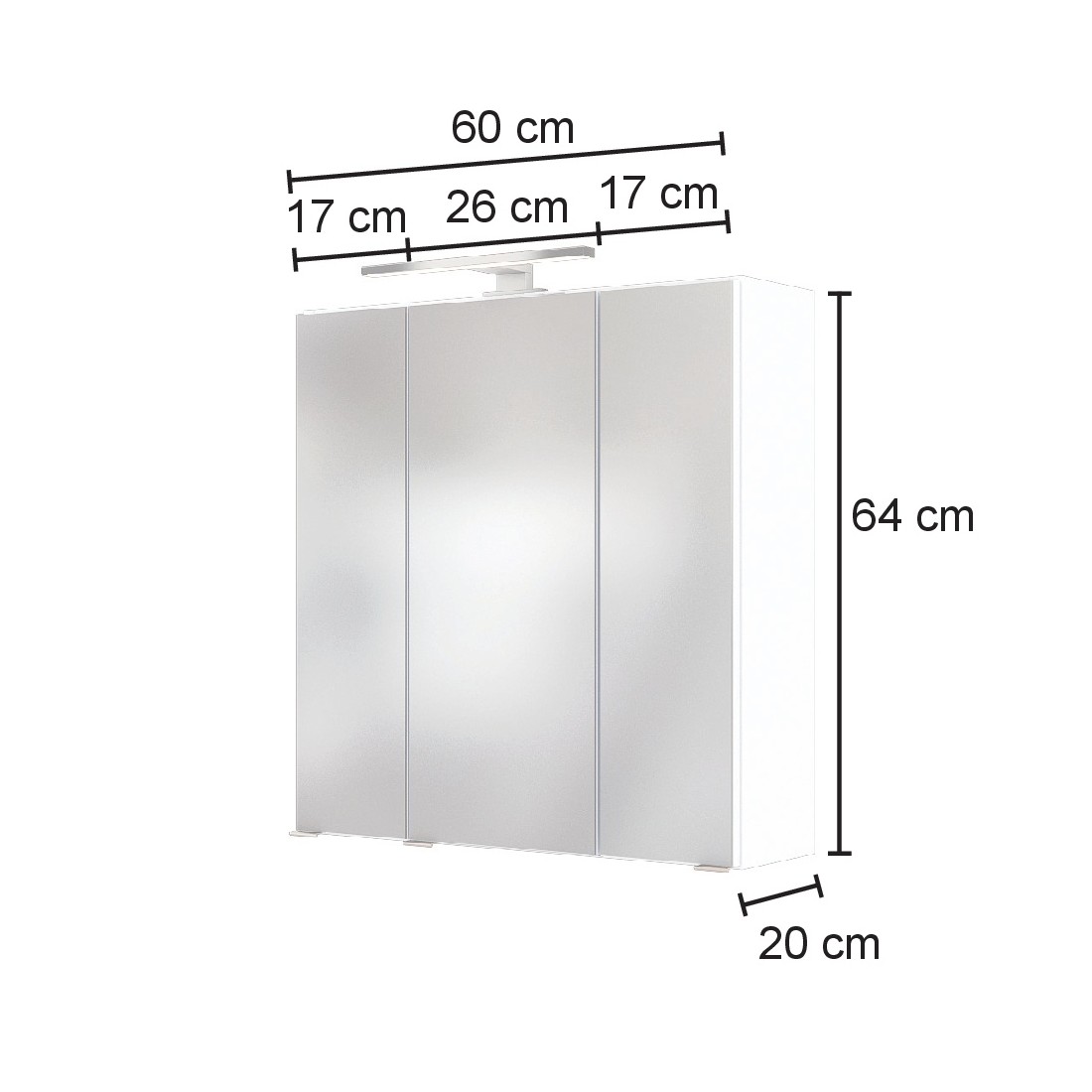 Ensemble salle de bains Lotuk 1 60 cm - gris - Image 3