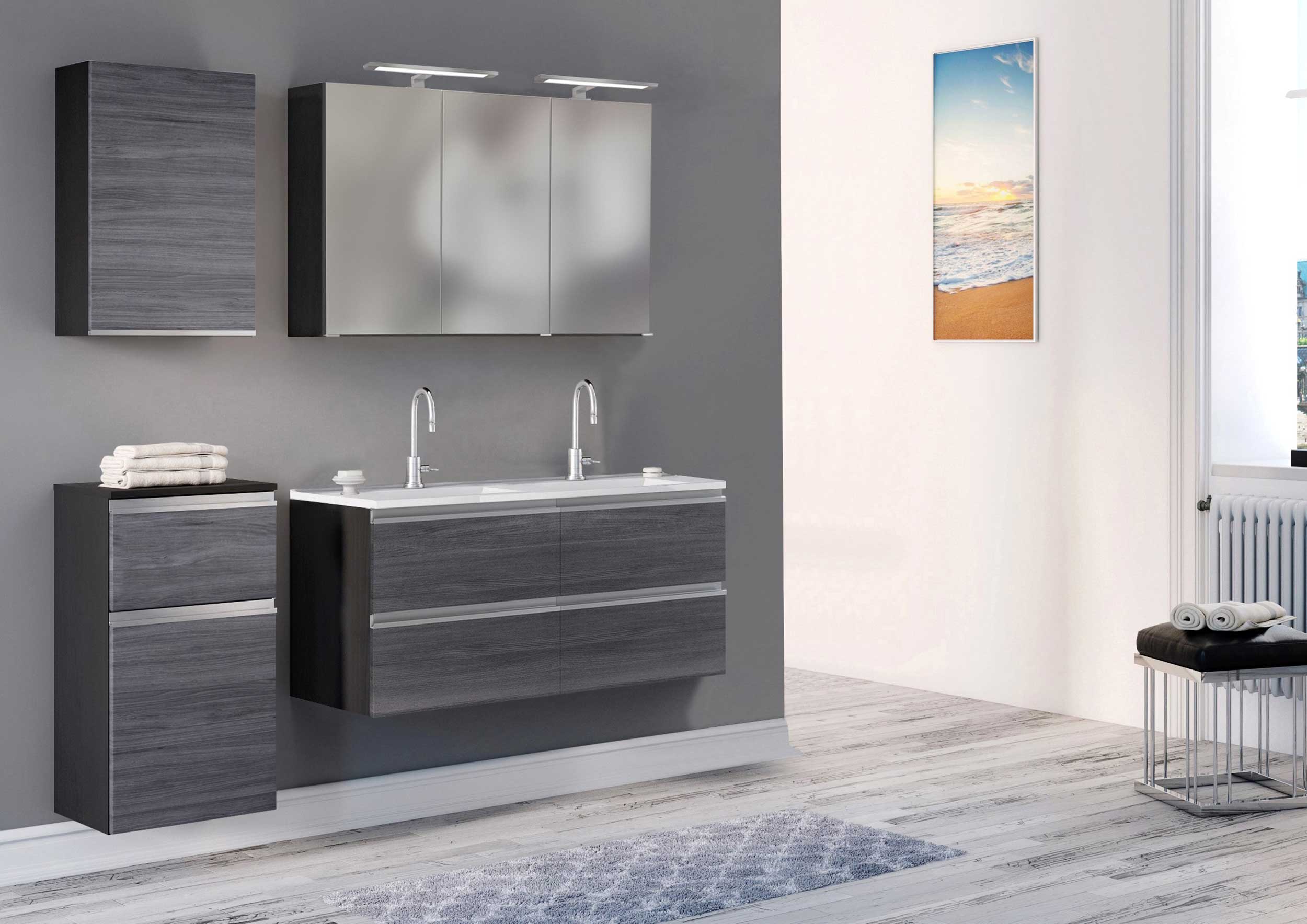 Ensemble salle de bains Lotuk 4 120cm - gris - Image 4