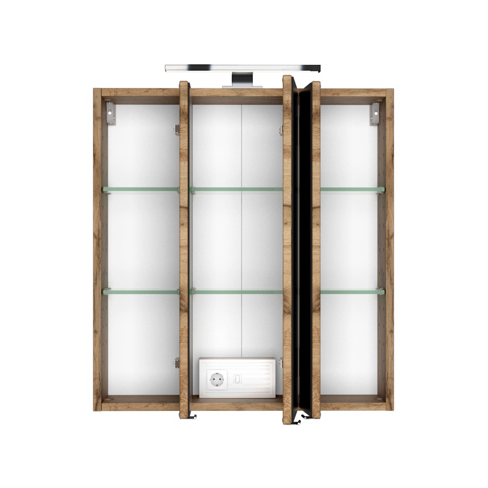 Ensemble salle de bains Luna 2 pièces 60cm - chêne/blanc - Image 10