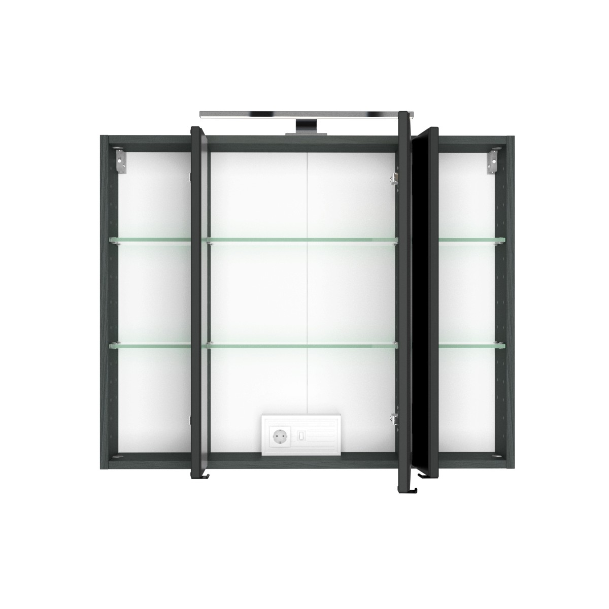 Ensemble salle de bains Luna 2 pièces 80cm - graphite/chêne - Image 11