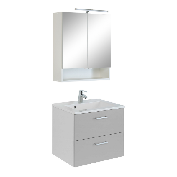 Ensemble Salle de bains Ricca 4 - blanc/gris clair - Image 1