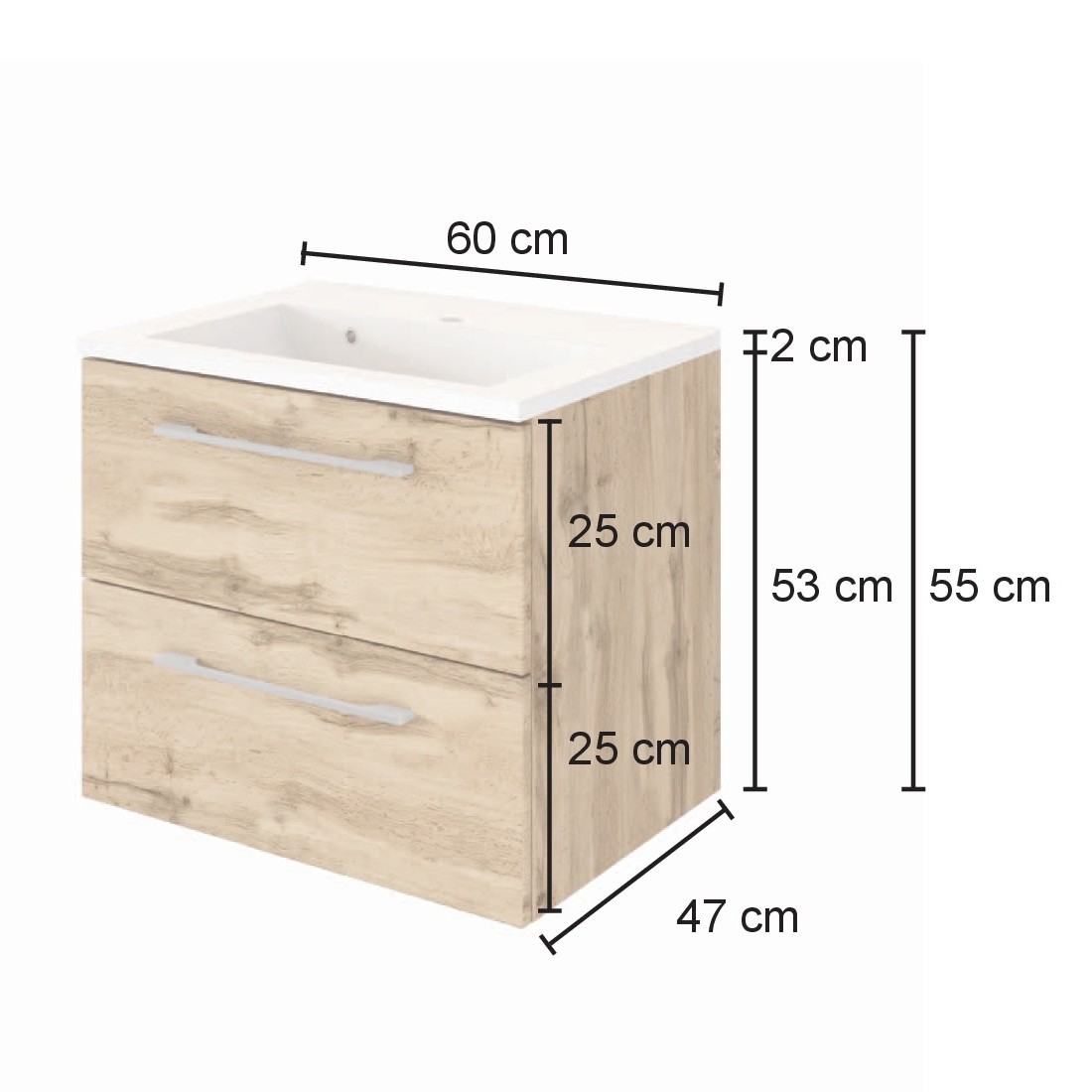 Ensemble salle de bains Sefa 3 - chêne wotan - Image 3