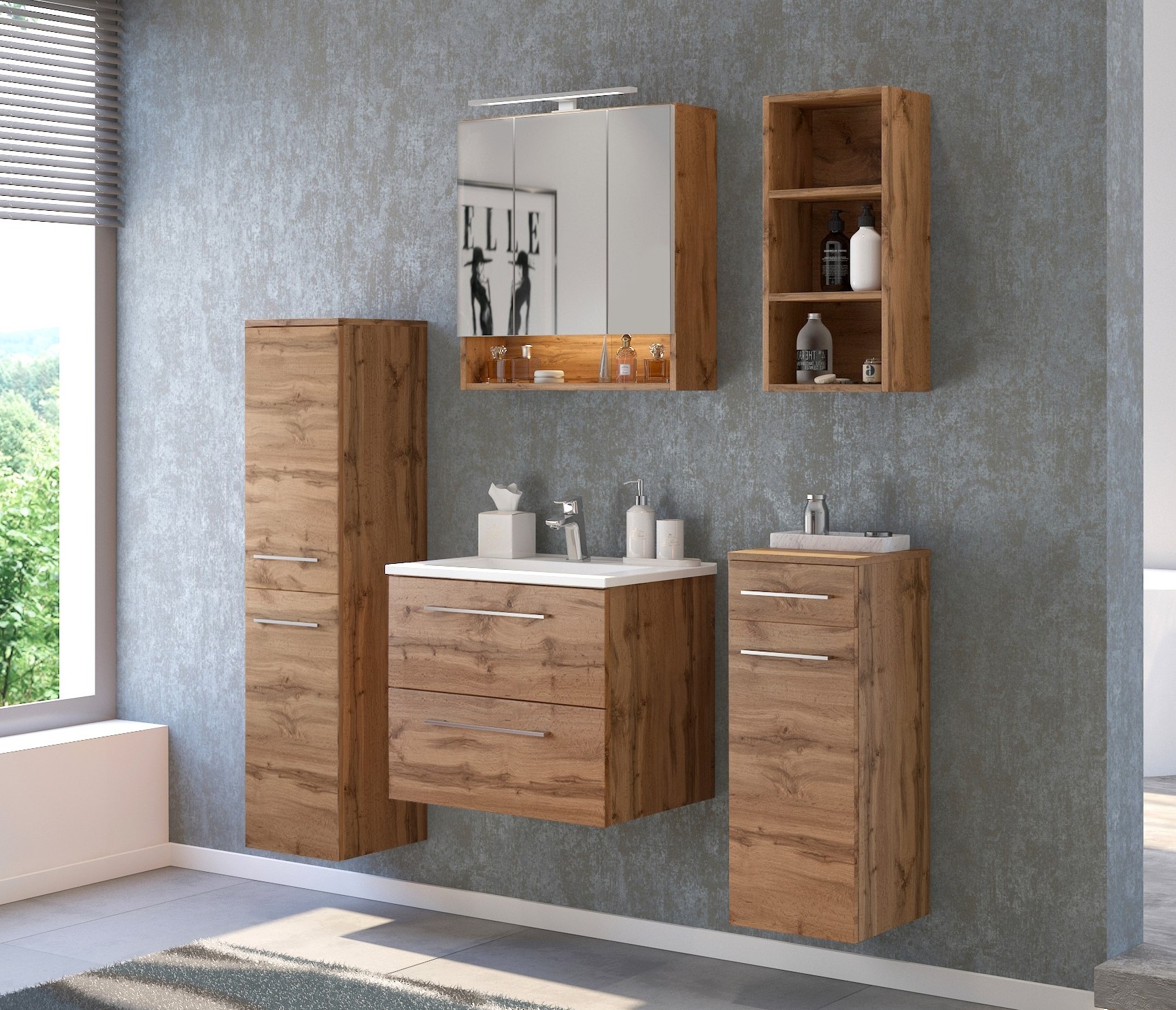 Ensemble salle de bains Sefa 3 - chêne wotan - Image 5