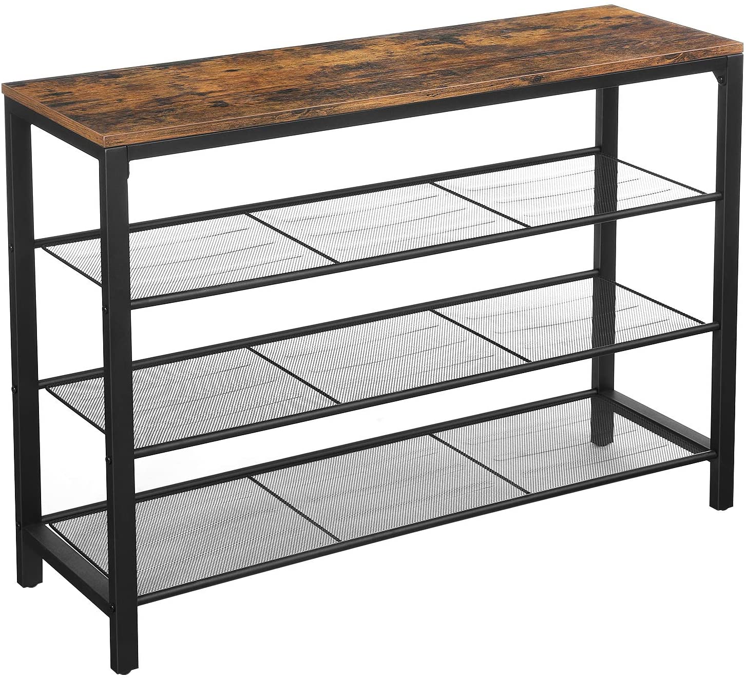 Etagère à chaussures Brad 3 tablettes - brun rustique/noir - Image 8