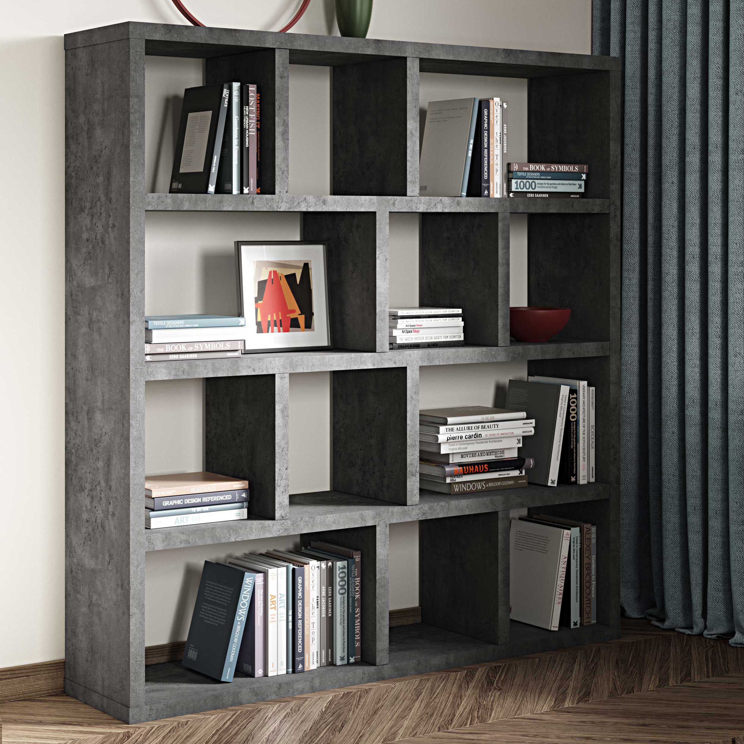 Etagère Berkeley 150 cm 4 niveaux - béton