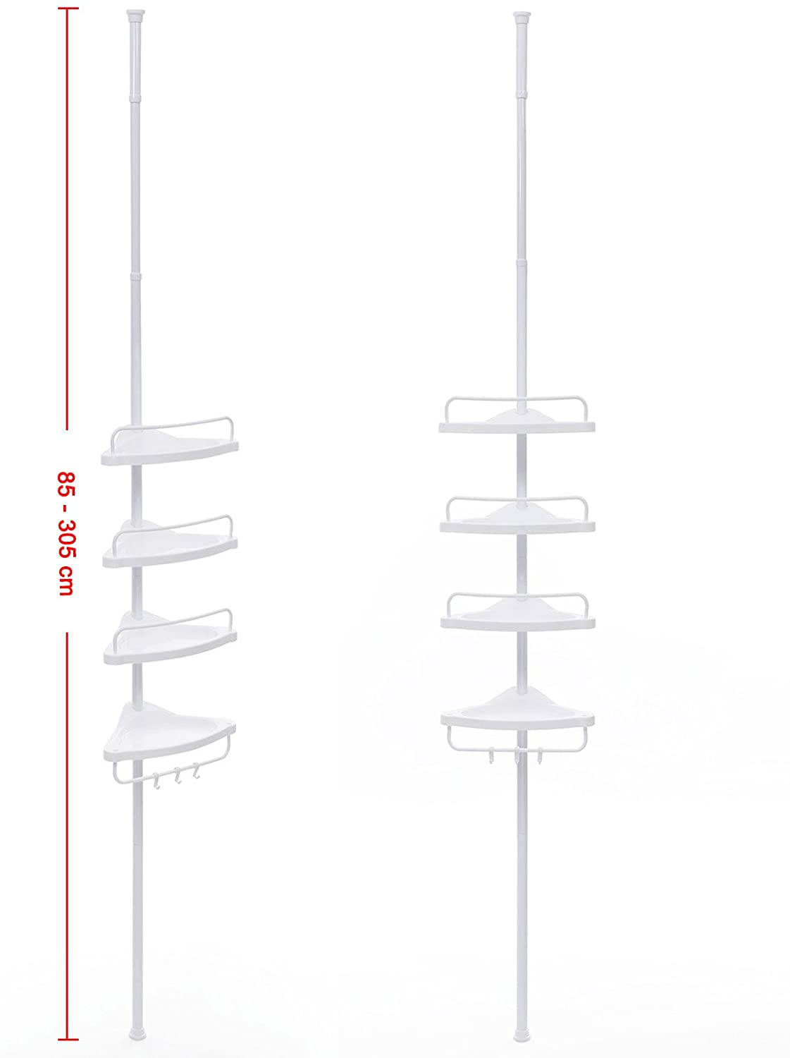 Etagère d'angle de douche Ilyan 4 niveaux - blanc - Image 2