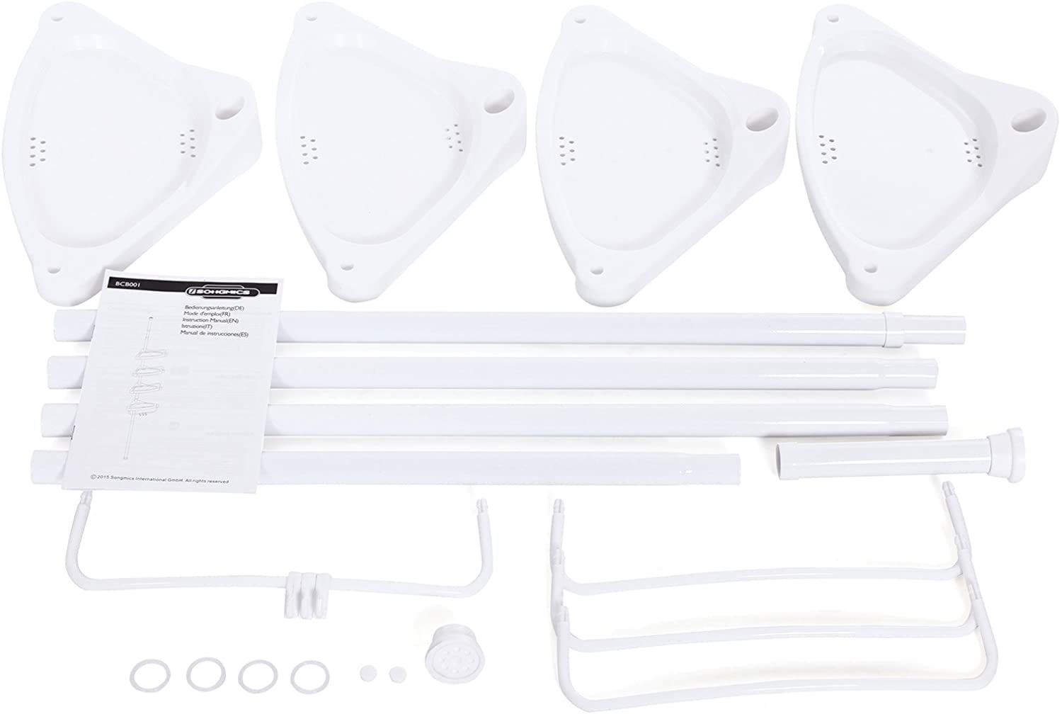 Etagère d'angle de douche Ilyan 4 niveaux - blanc - Image 4