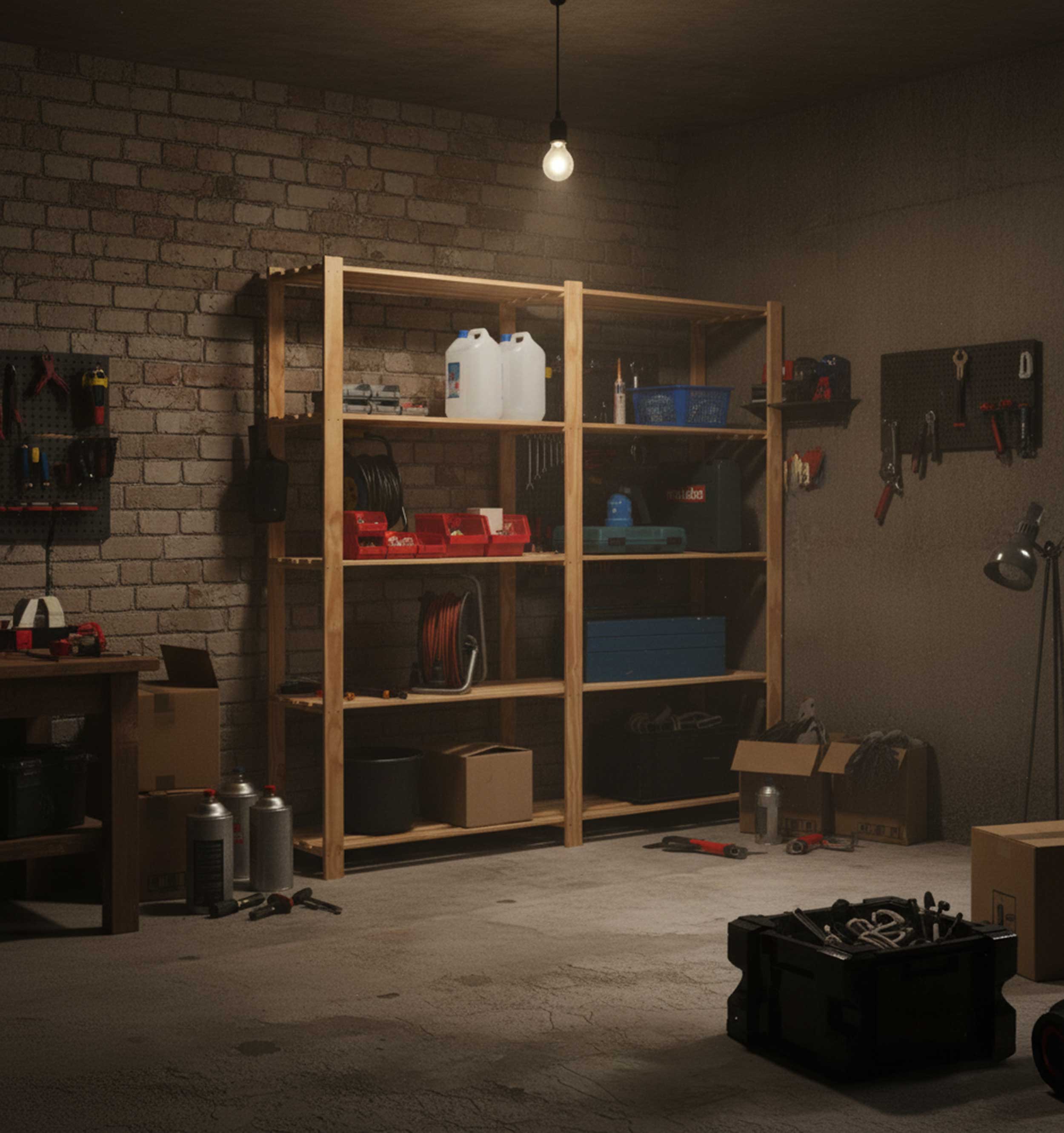 Etagère double en bois - Image 4