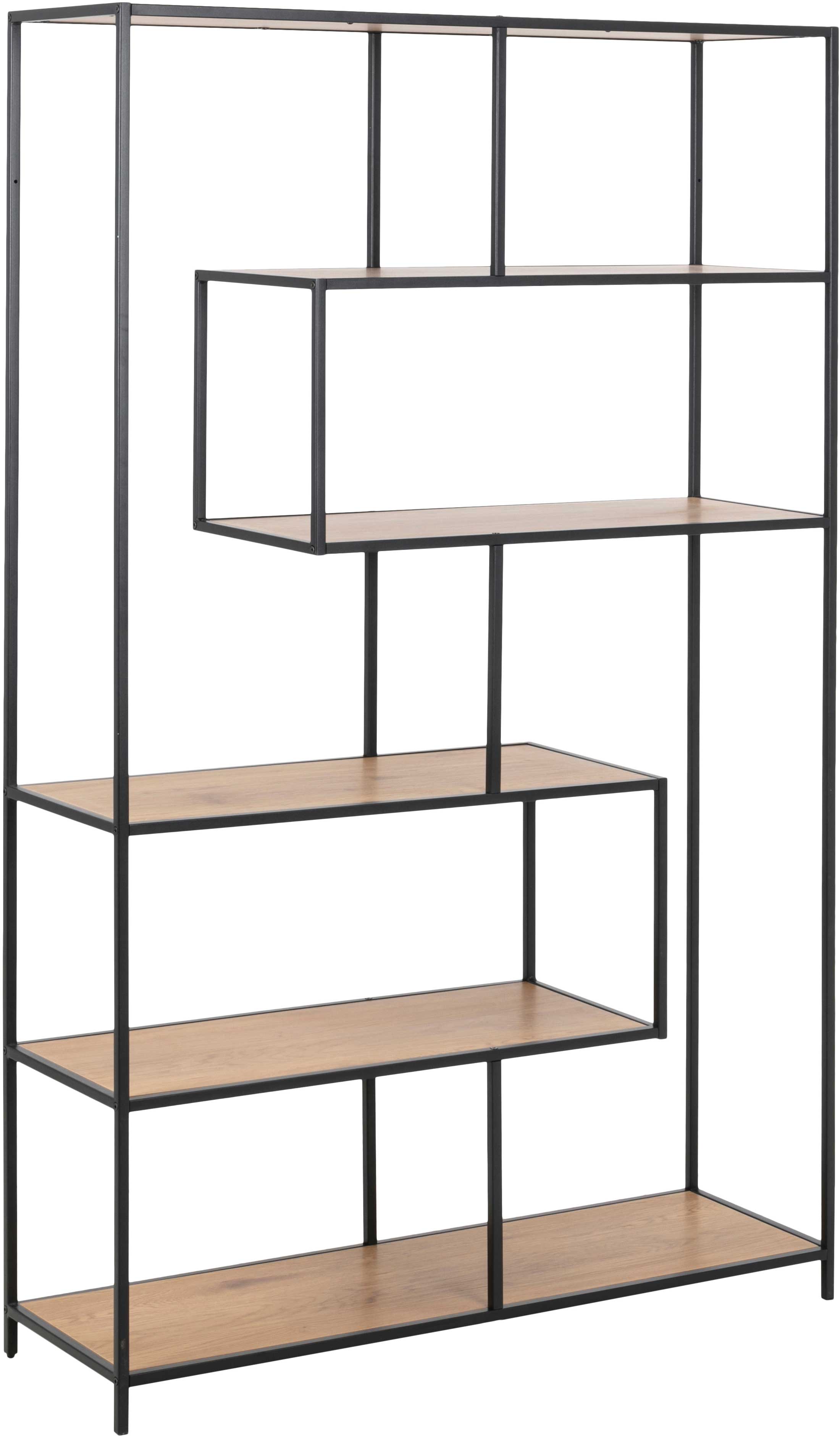Etagère Dover 114 cm 4 tablettes - noir/chêne sauvage - Image 11