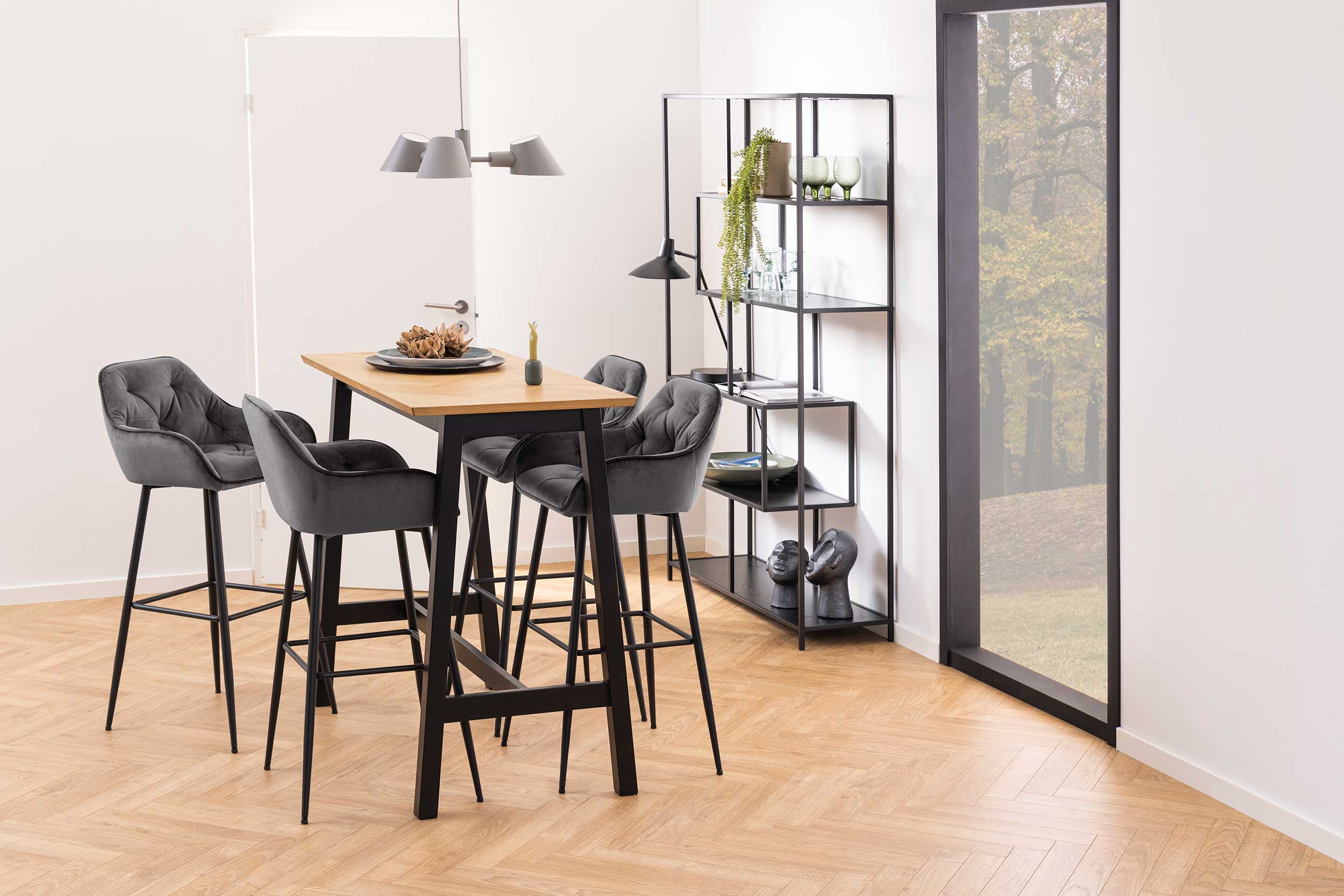 Etagère Dover 114 cm 4 tablettes - noir - Image 11
