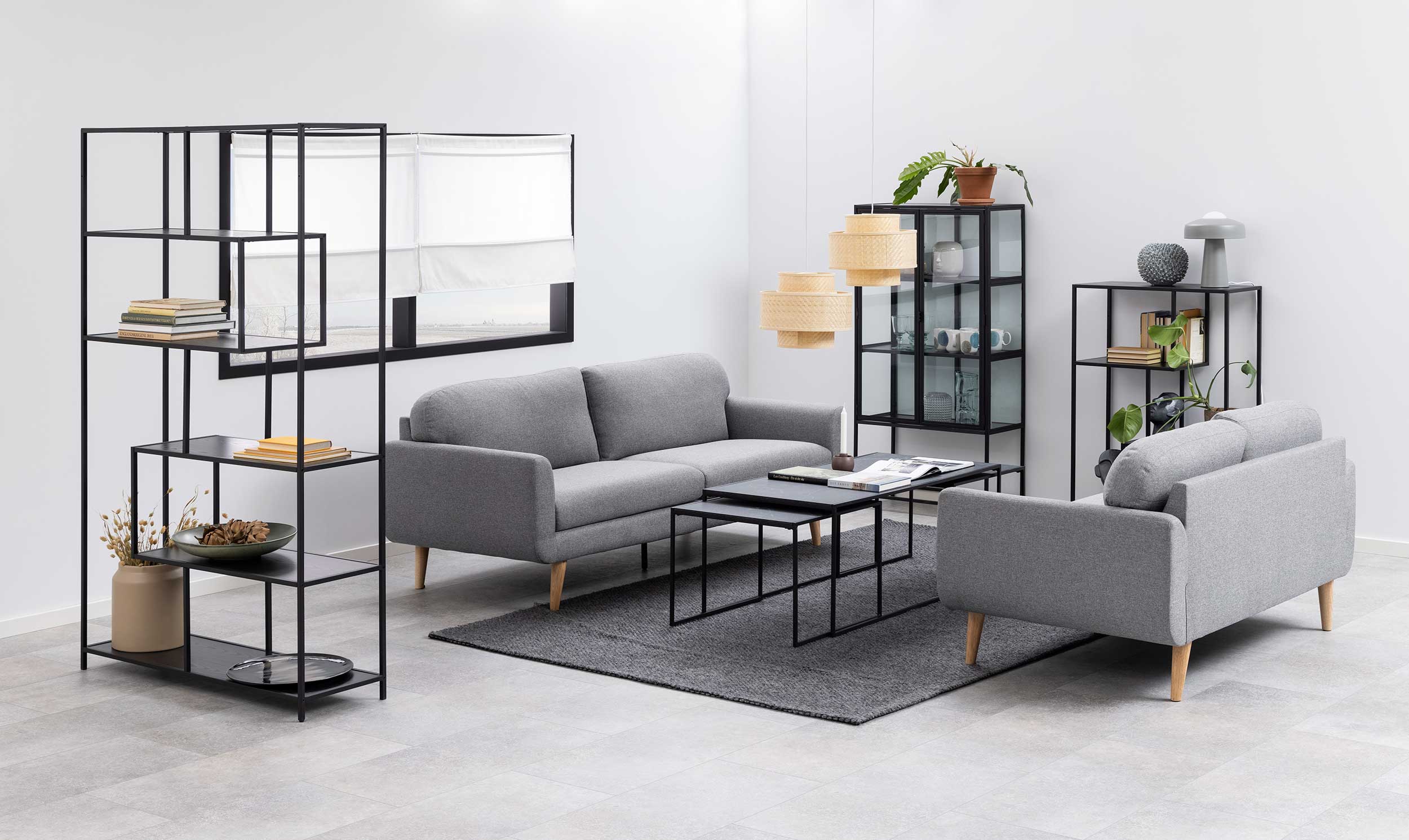 Etagère Dover 114 cm 4 tablettes - noir - Image 7