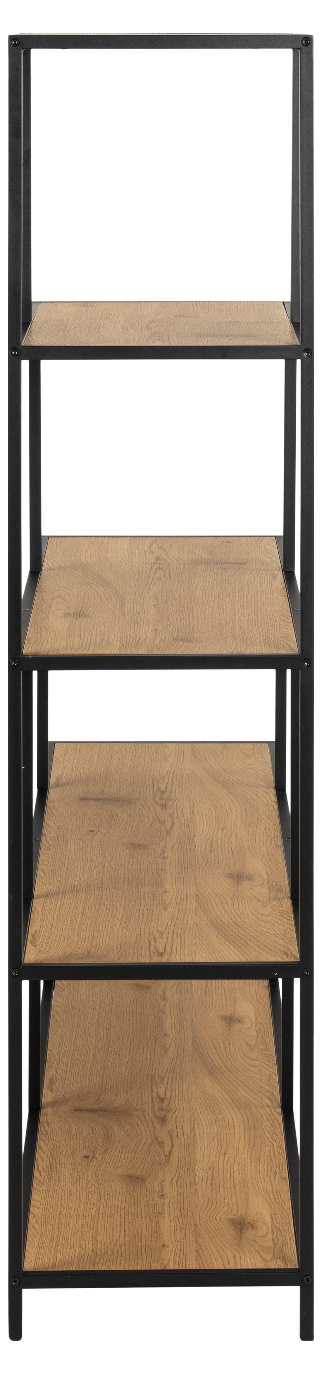 Etagère Dover 135cm 4 tablettes - noir/chêne sauvage - Image 6