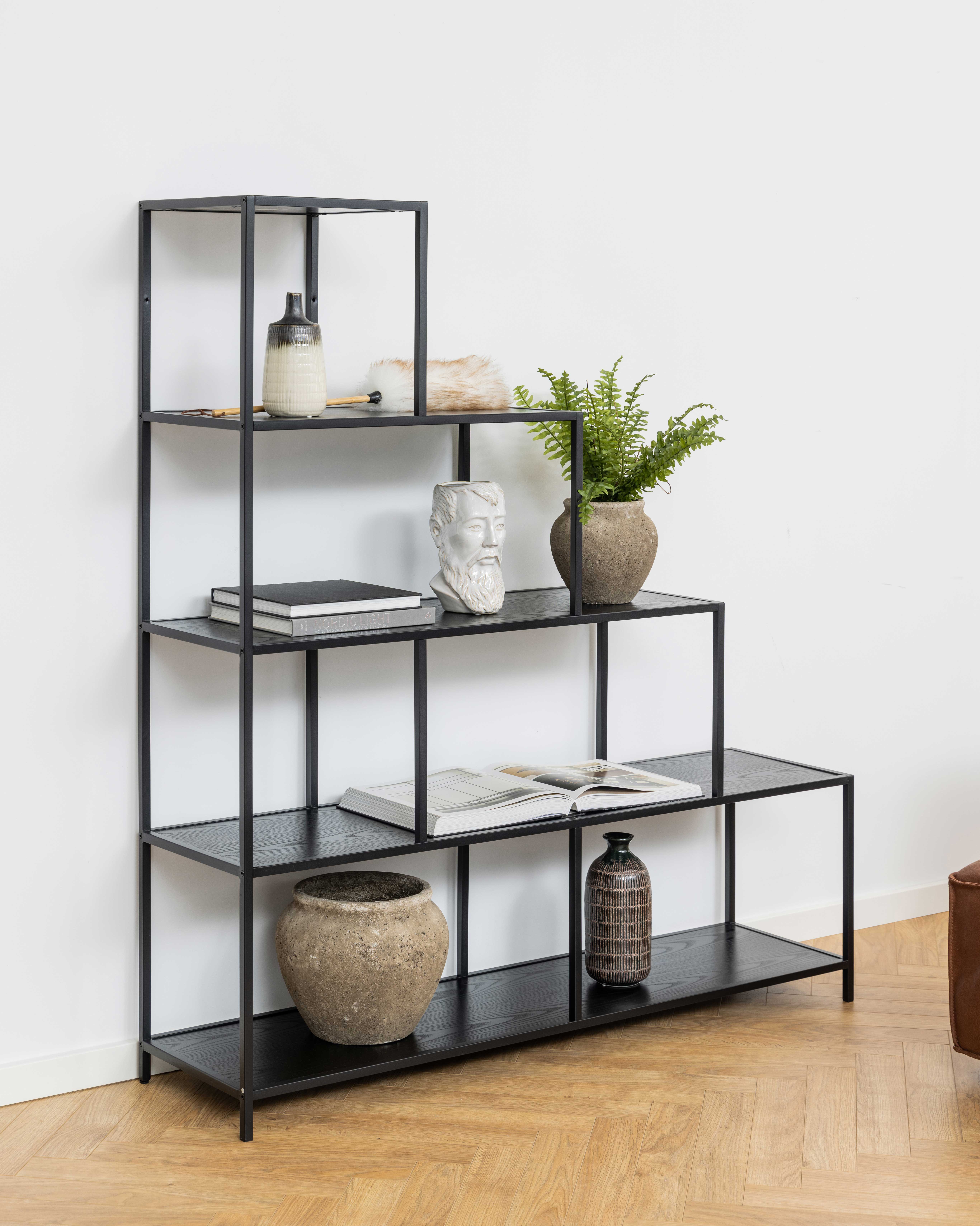 Etagère Dover 135cm 4 tablettes - noir - Image 10