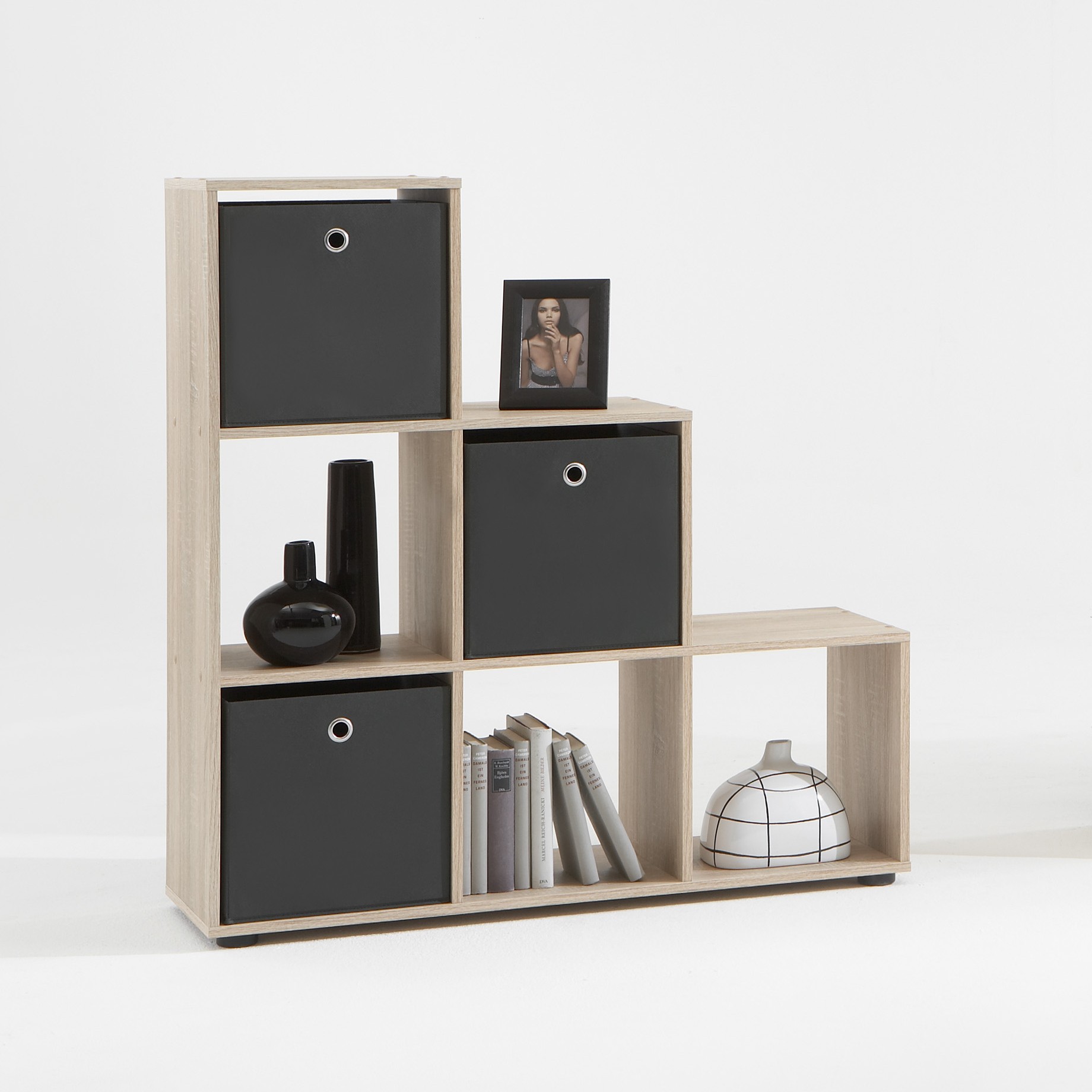 Étagère Méga 6 niches - chêne brun