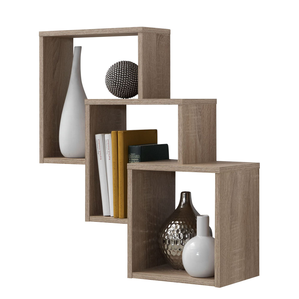 Etagère murale Fibi avec 3 compartiments - chêne - Image 4