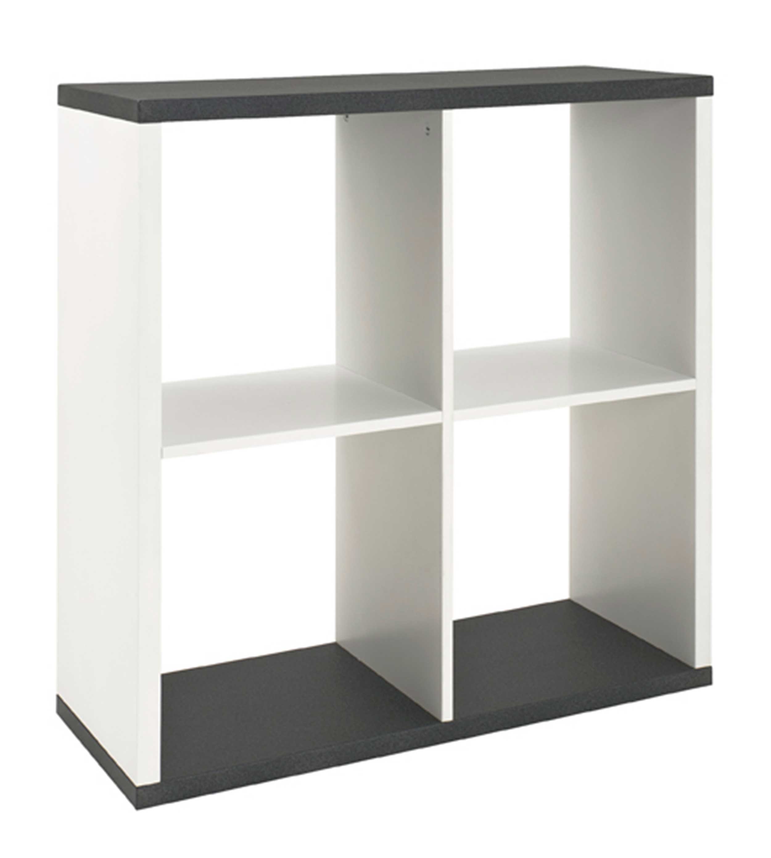 Étagère murale Stefan 80cm, 4 compartiments - blanc/anthracite - Image 2