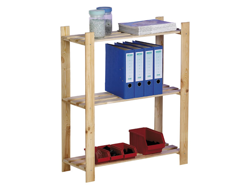 Etagère simple en bois 15kg à 3 tablettes - étroit - Image 2