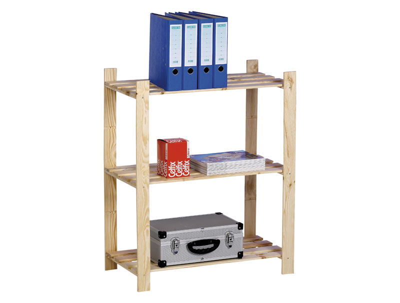 Etagère simple en bois 15kg à 3 tablettes - large - Image 2