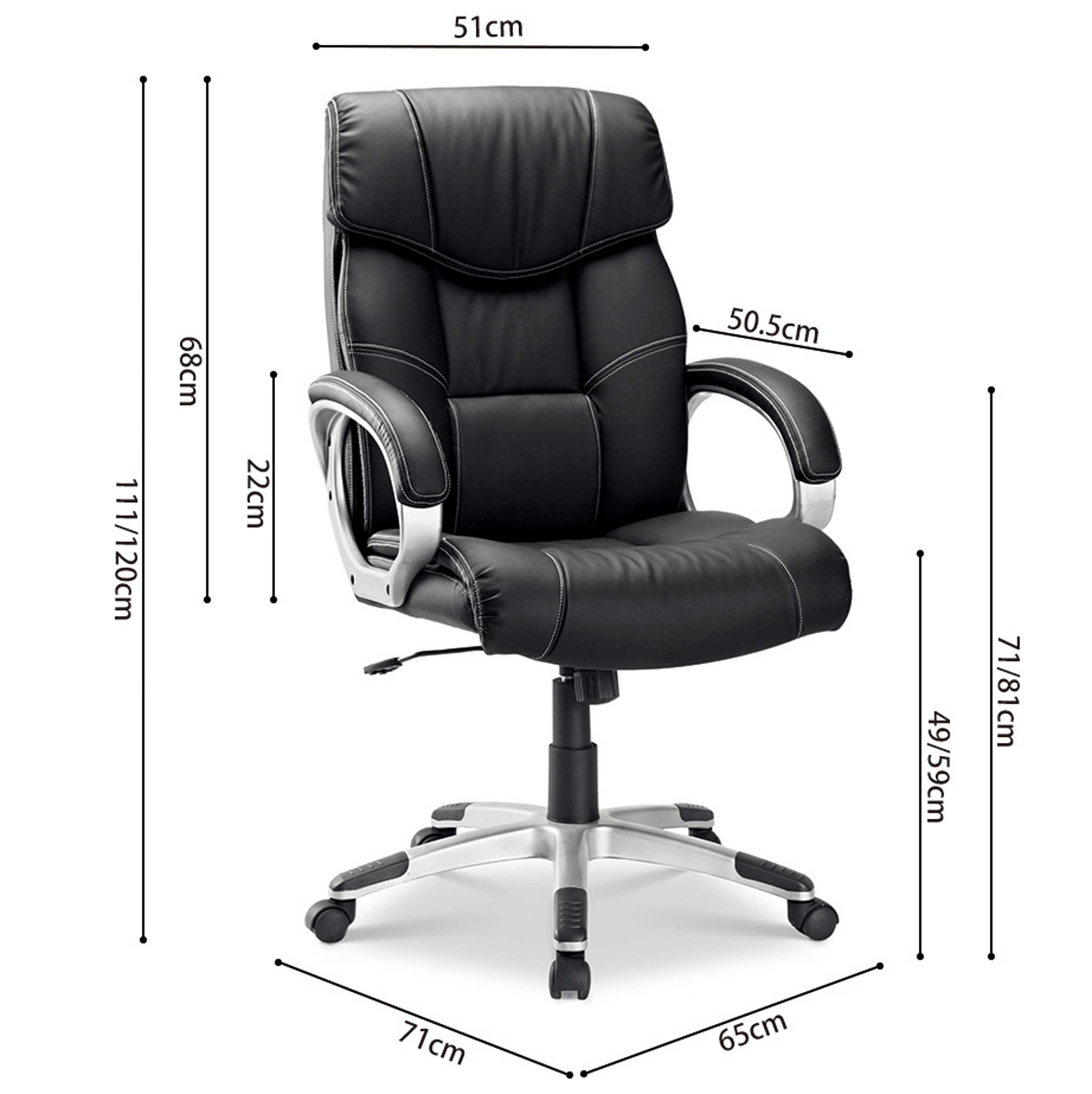 Fauteuil de direction Dali - noir - Image 4