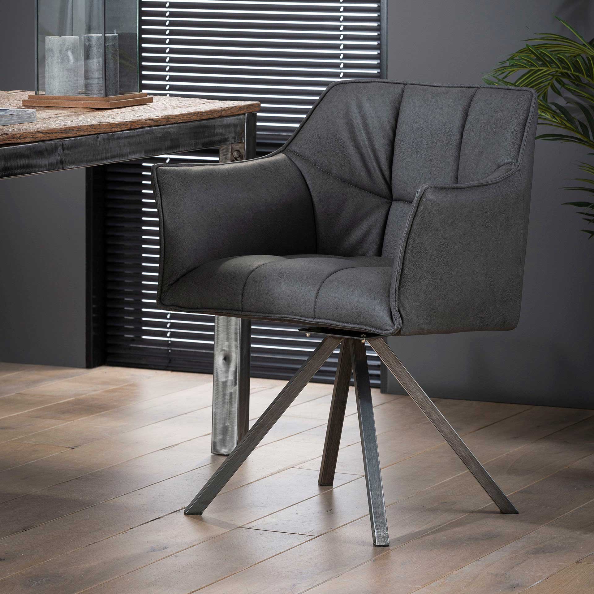 Fauteuil de salle à manger Grio - noir