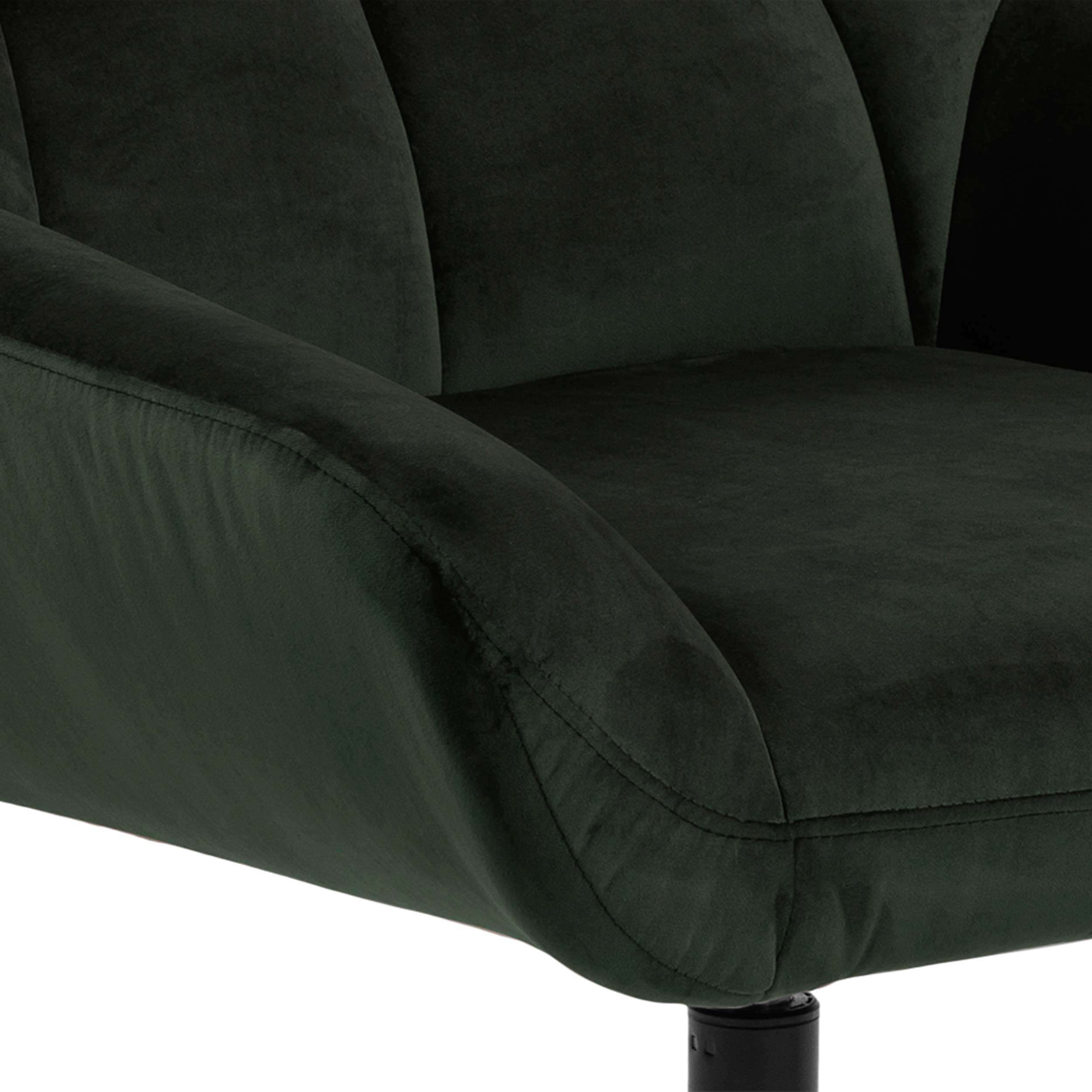 Fauteuil pivotant Madrid - vert foncé/noir - Image 2