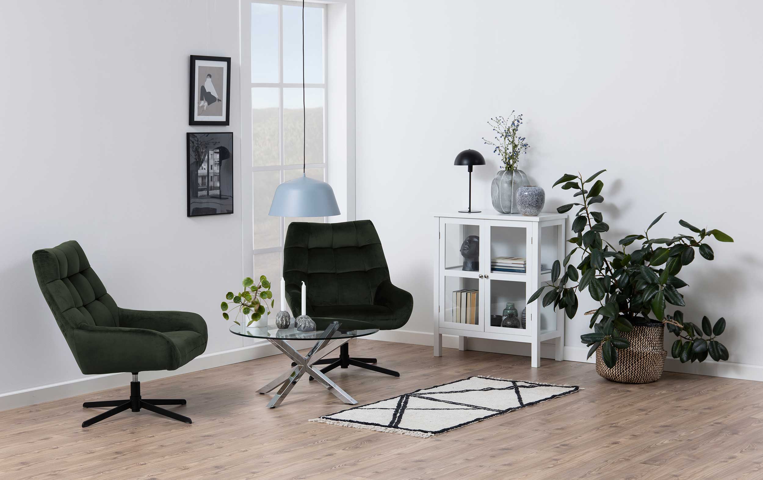 Fauteuil pivotant Madrid - vert foncé/noir - Image 9