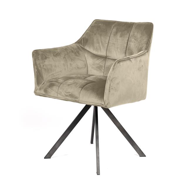 Fauteuil Rasto velours - champagne - Image 3
