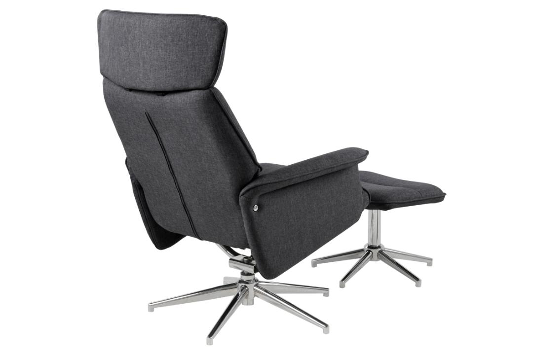 Fauteuil relax Alura avec repose-pieds - gris - Image 3