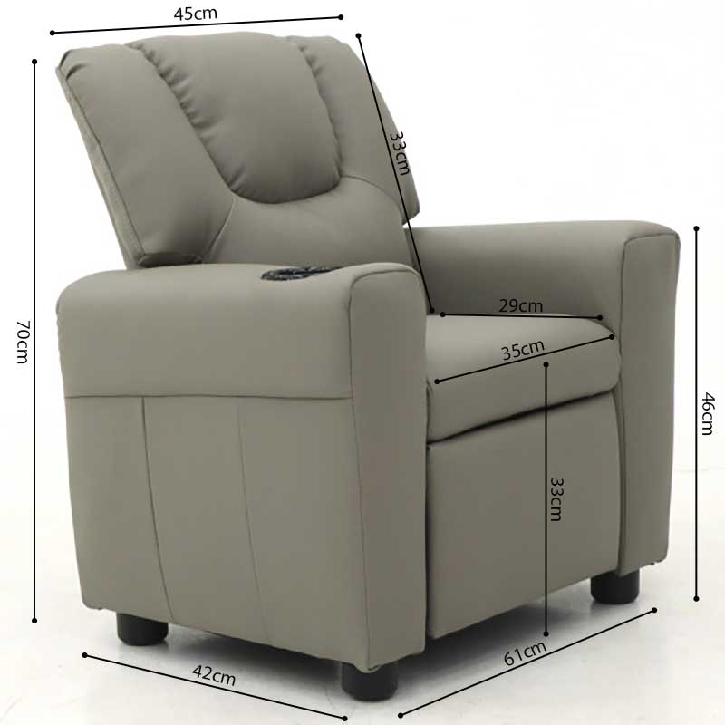 Fauteuil relax pour enfants Rex - gris - Image 6