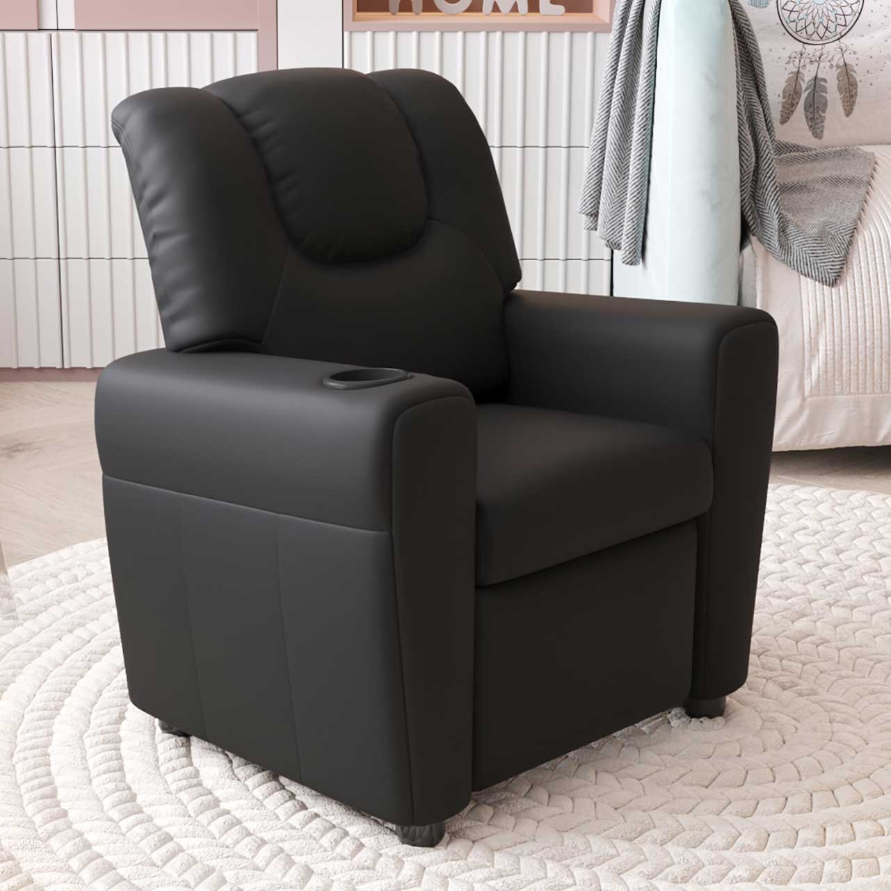 Fauteuil relax pour enfants Rex - noir - Image 3