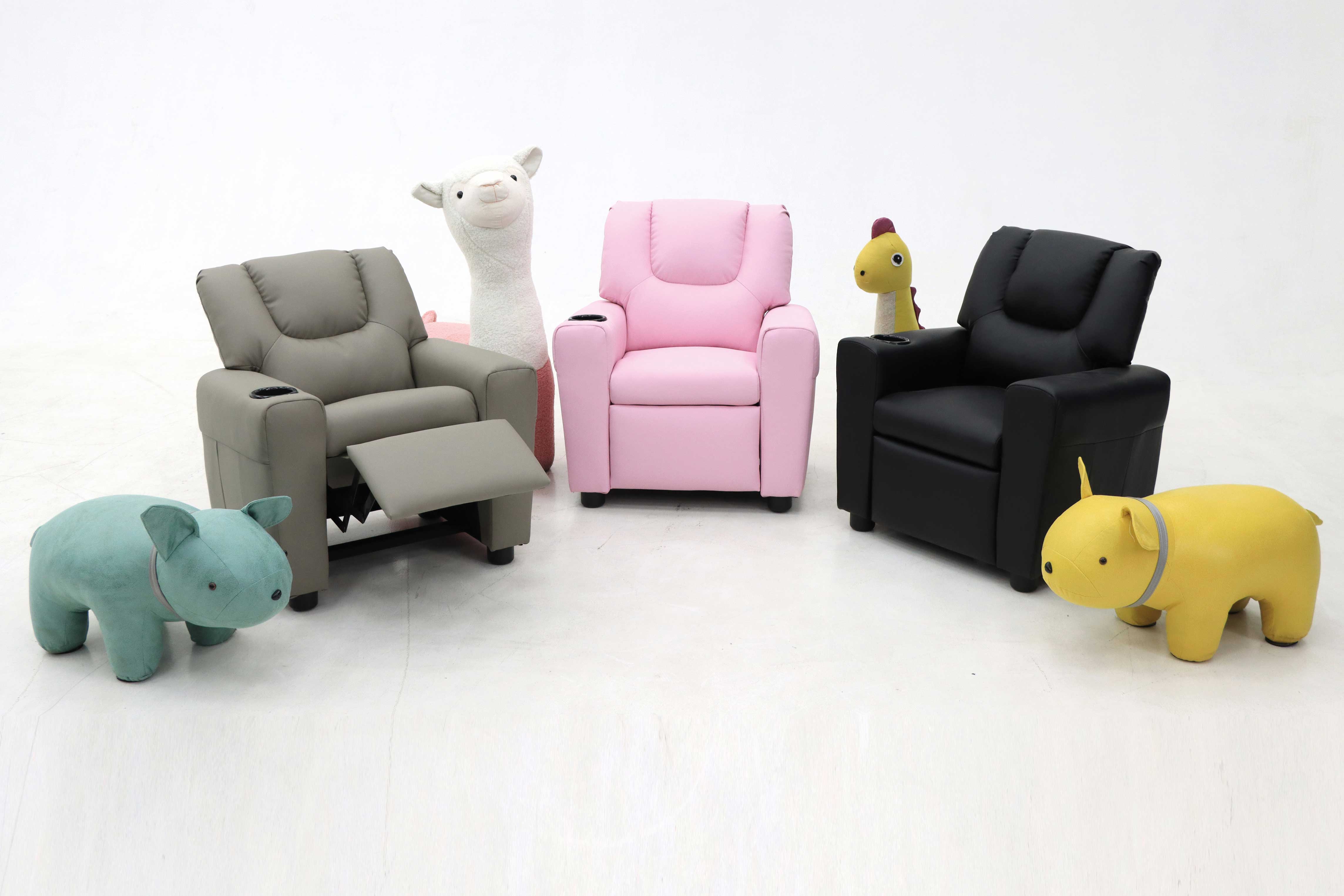 Fauteuil relax pour enfants Rex - rose - Image 3