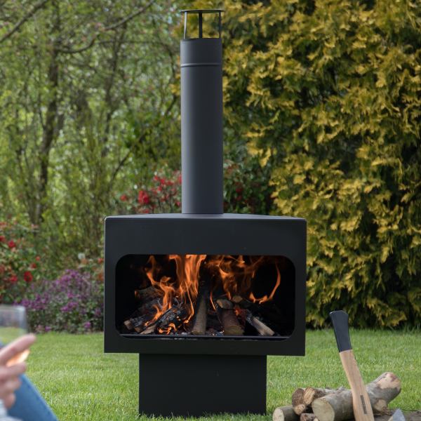 Foyer de jardin Dakota XL acier - noir