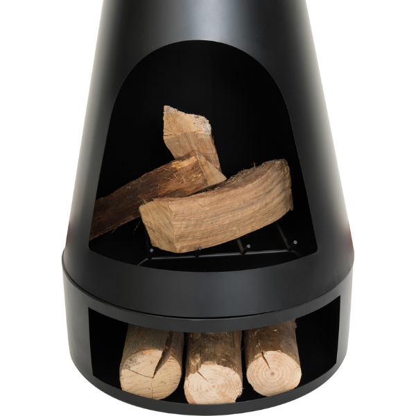 Foyer de jardin Kingsley 44x120cm acier - noir - Image 2