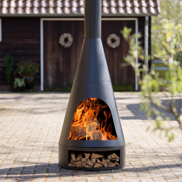 Foyer de jardin Kingsley 44x120cm acier - noir - Image 3