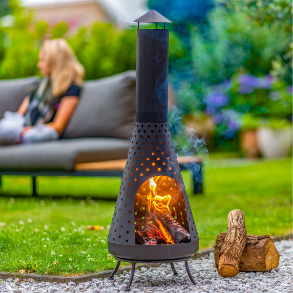 Foyer de jardin Nafi 35x108cm acier - noir