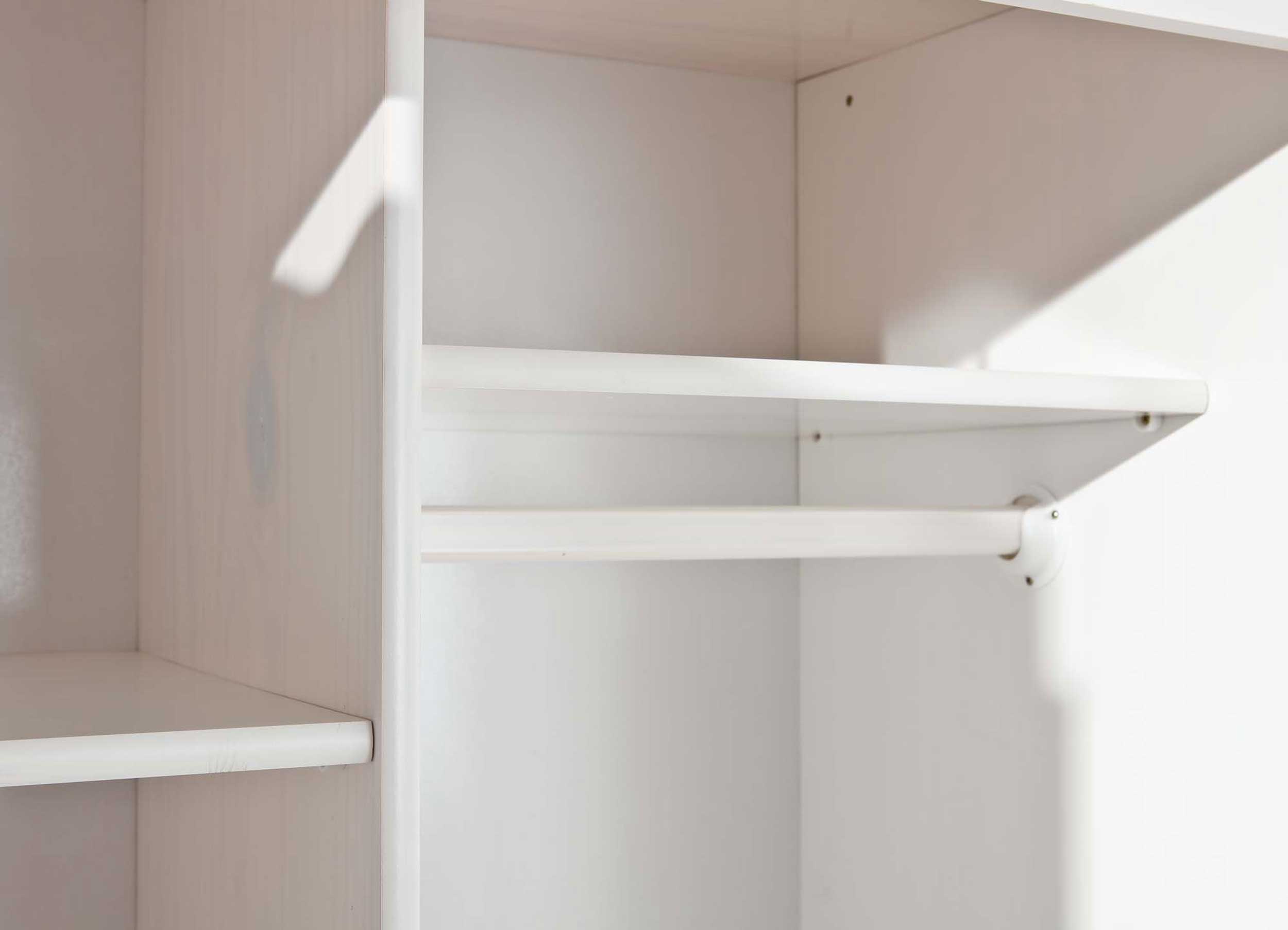 Garde-robe Bastian 104cm avec 2 portes - blanc - Image 3