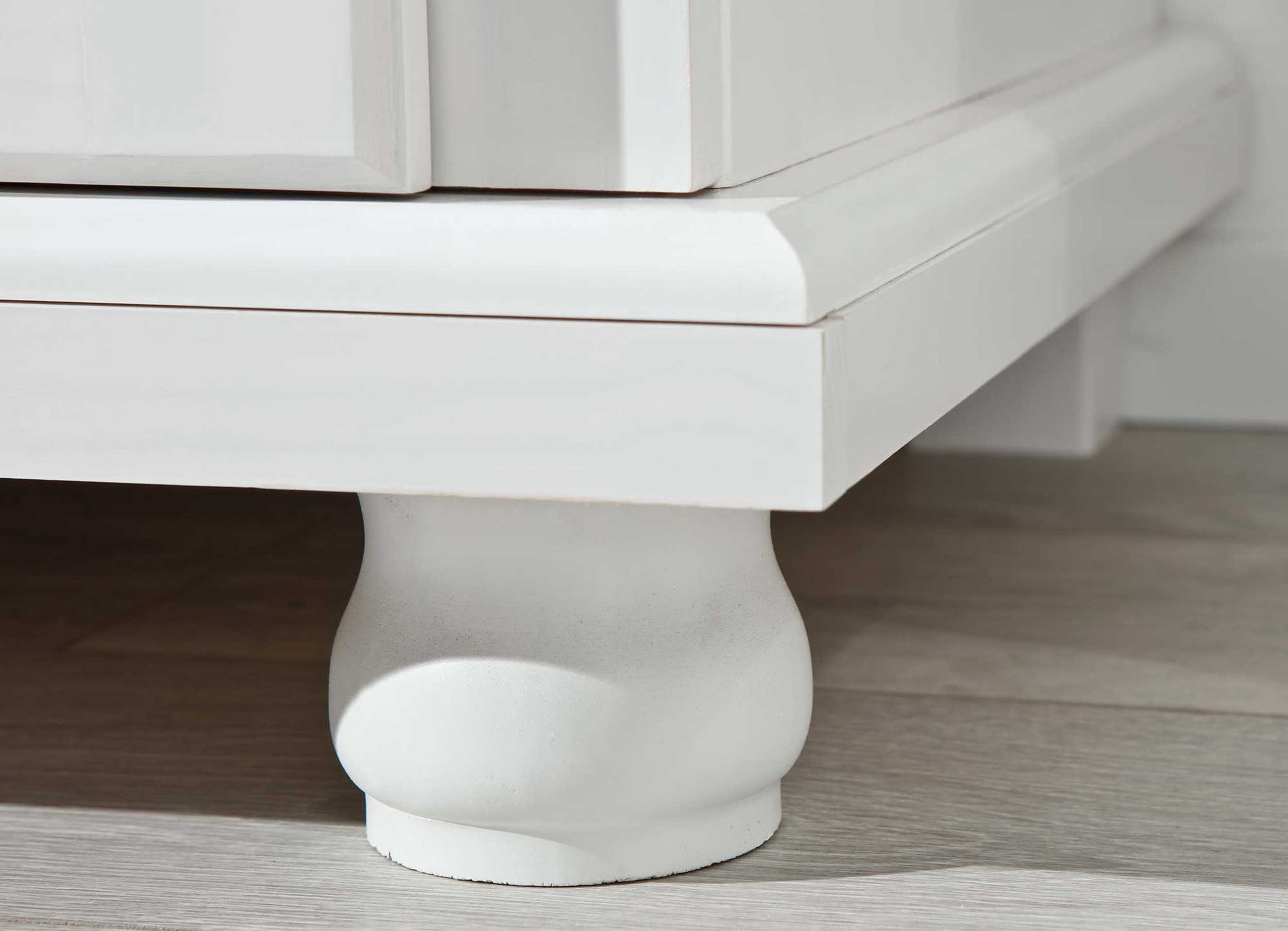 Garde-robe Bastian 104cm avec 2 portes - blanc - Image 5