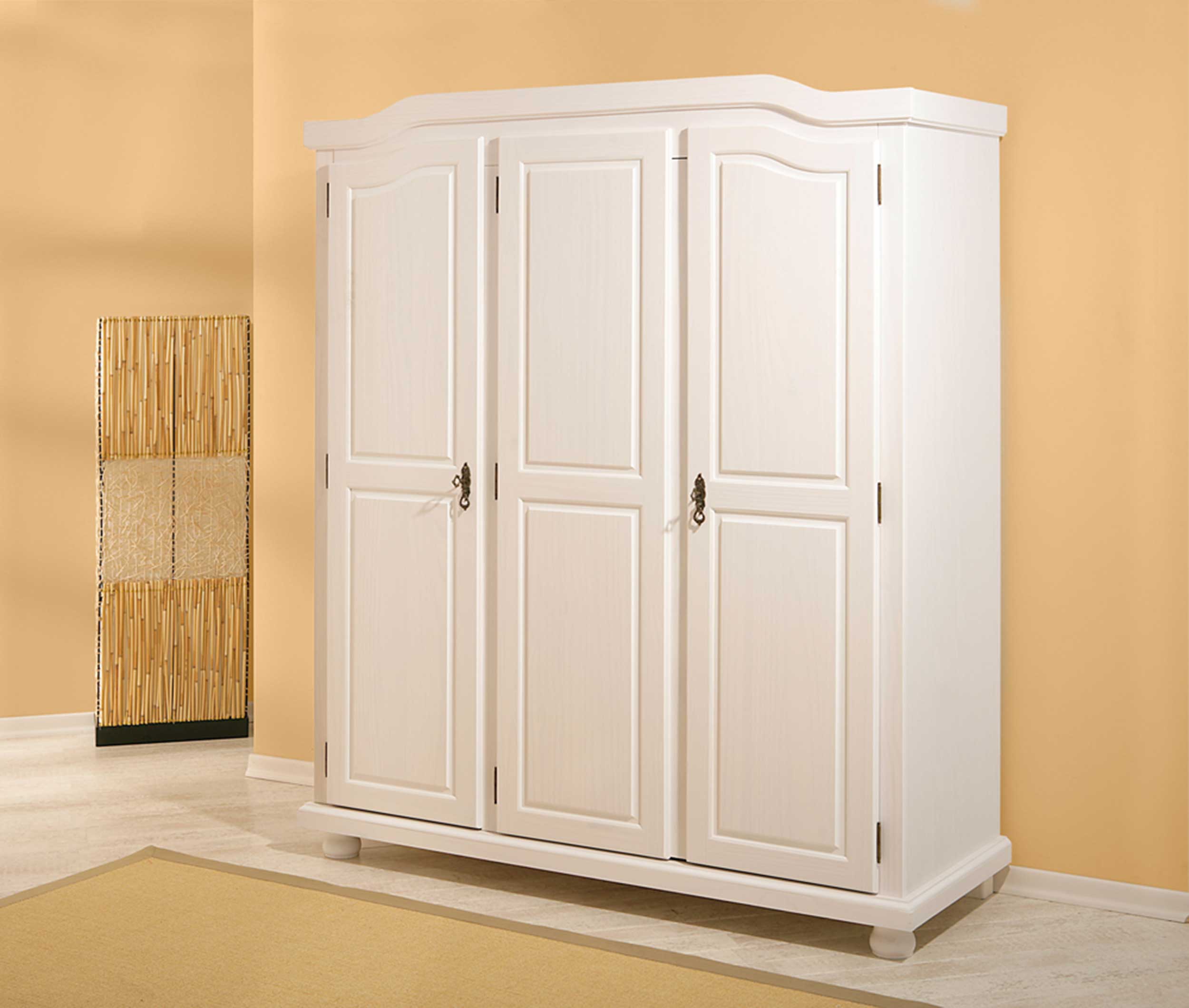 Garde-robe Bastian 150cm avec 3 portes - blanc - Image 10