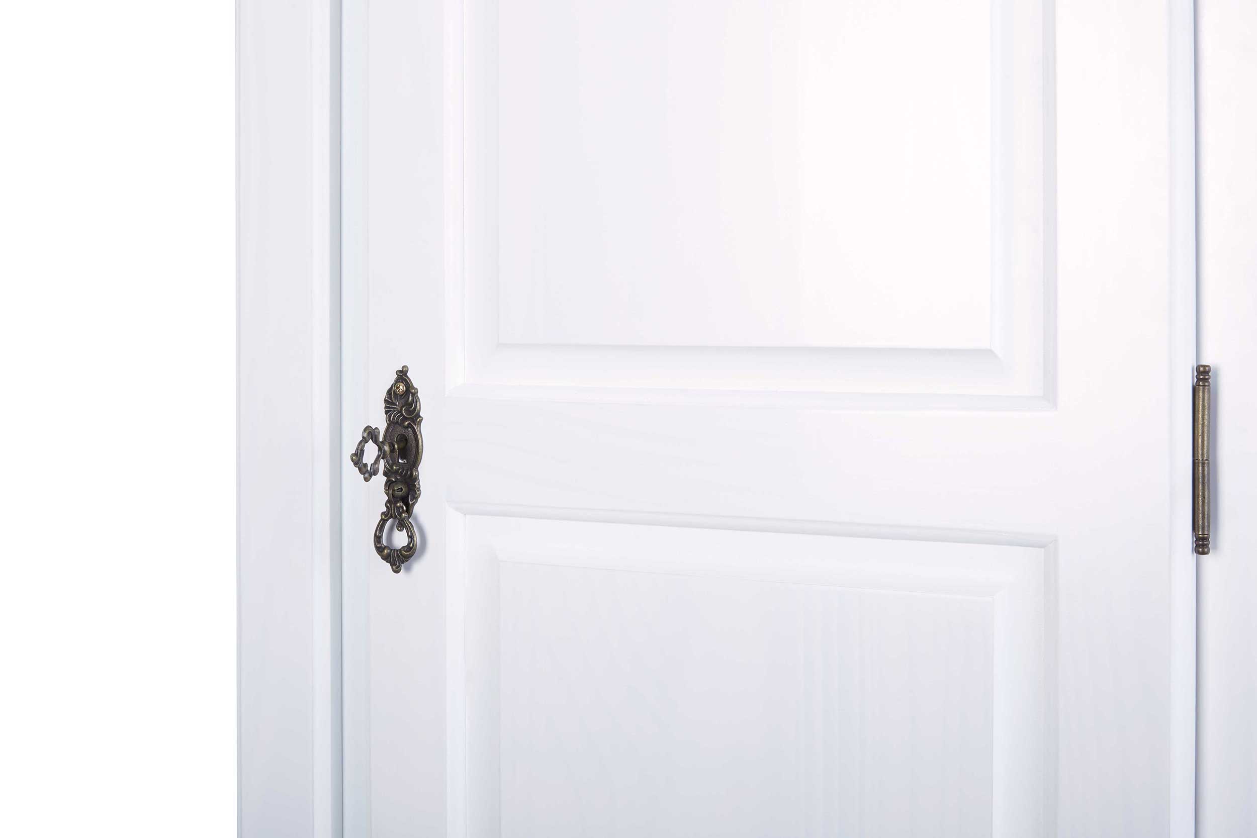 Garde-robe Karel 150cm avec 3 portes & miroir - blanc - Image 4