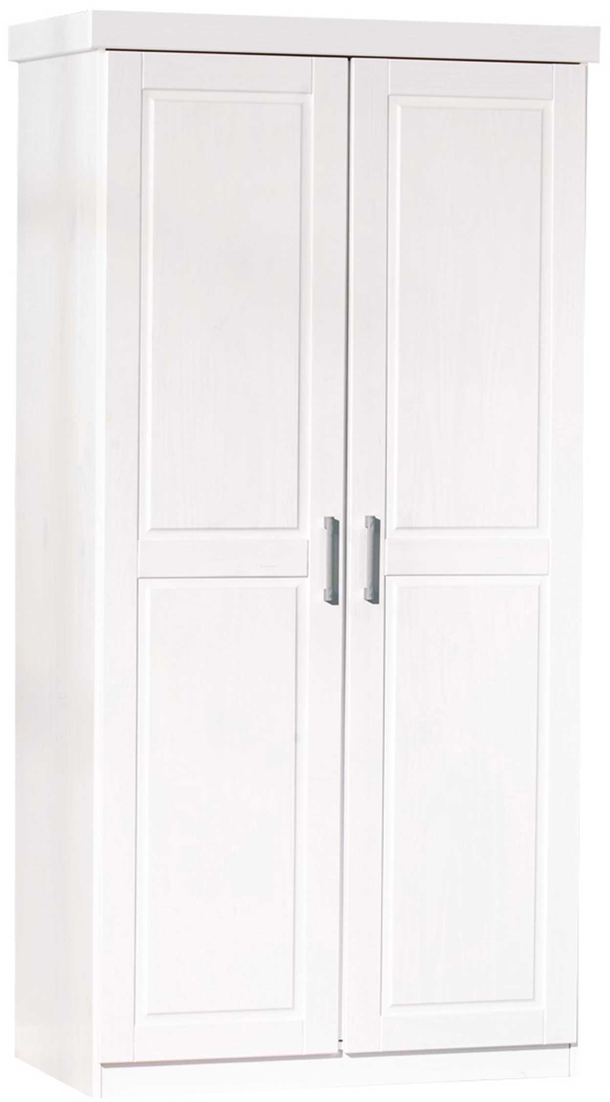Garde-robe Léon 95cm avec 2 portes - blanc - Image 6