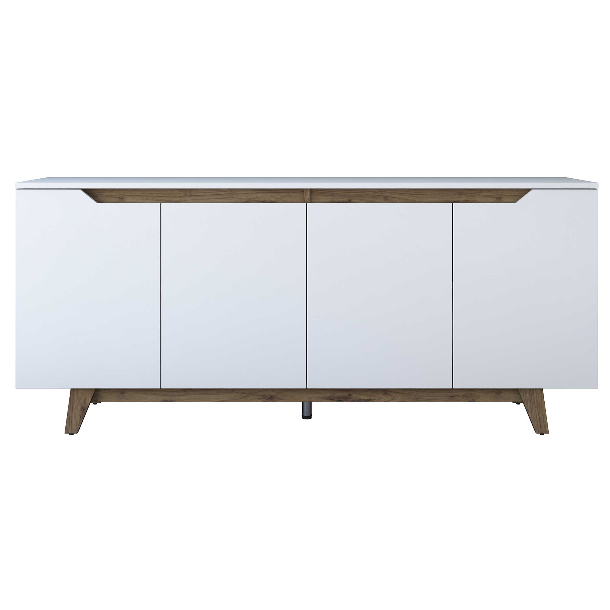 GD102 Console | 100 % MÉLAMINE | Blanc, Noyer - Image 10
