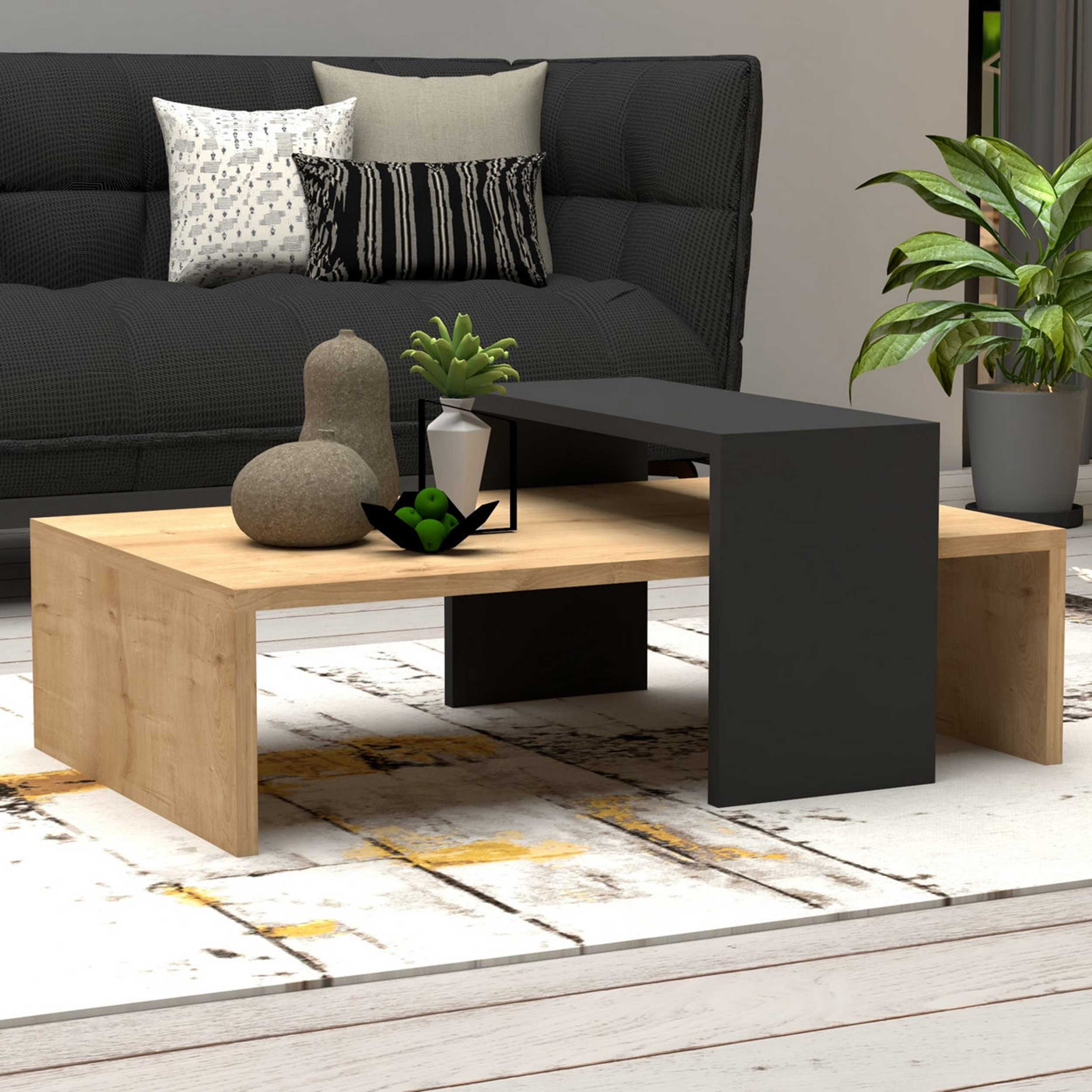 Glow Table basse | 100 % MÉLAMINÉ | Saphir, Anthracite