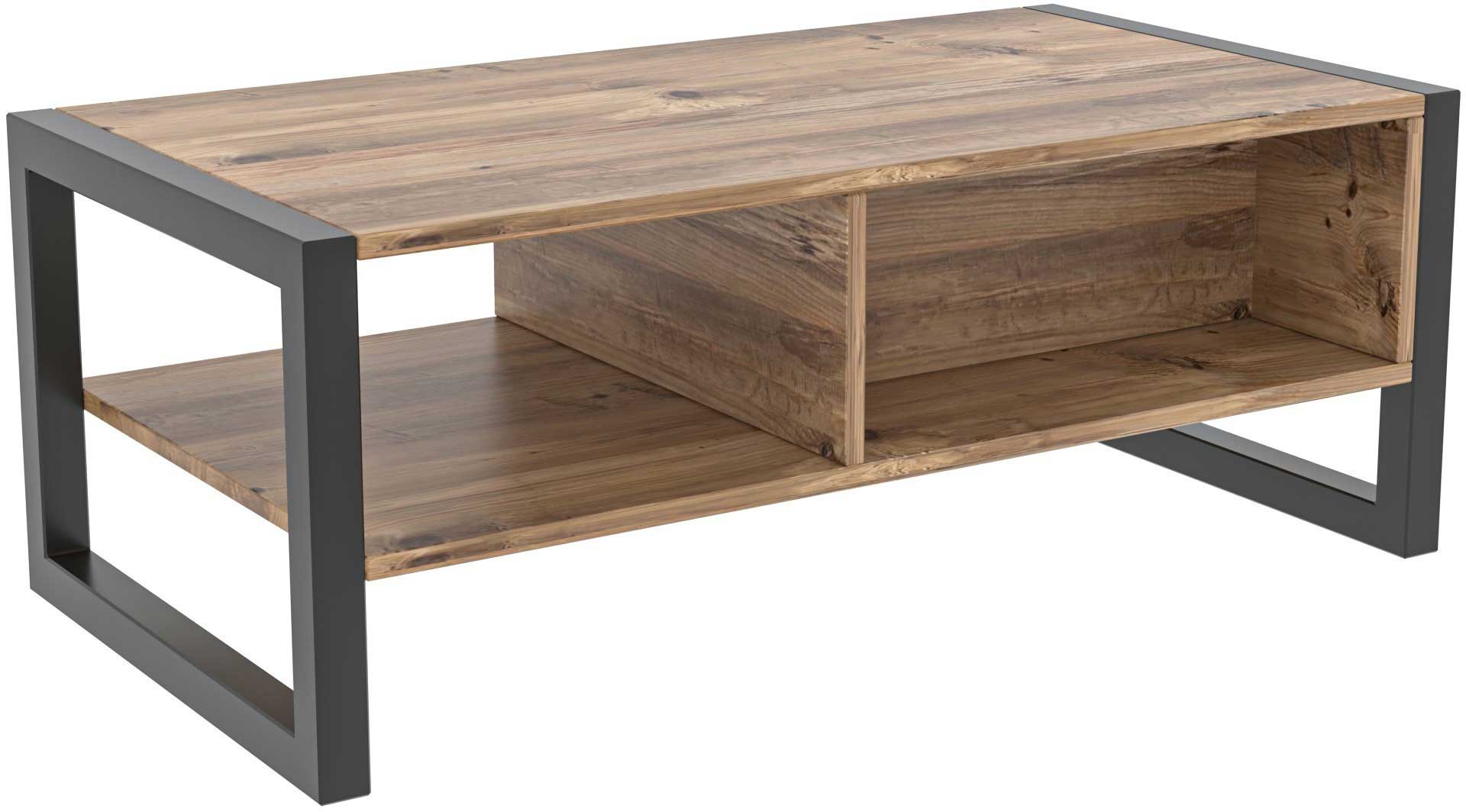 Haldizen Table basse | 100 % MÉLAMINÉ | Pin Atlantique, noir - Image 3