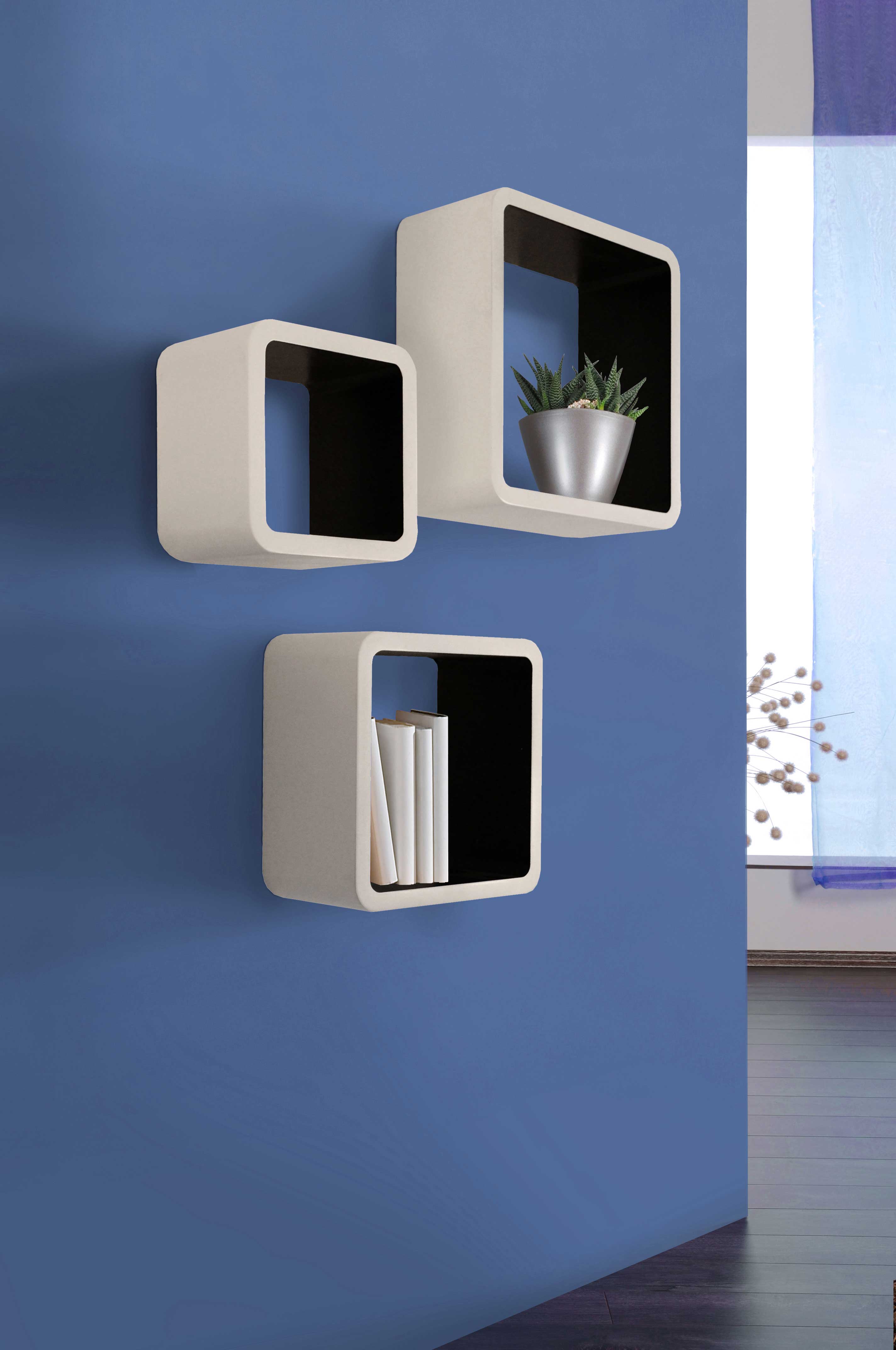 Jeu de 3 étagères murales Cubo - Image 5