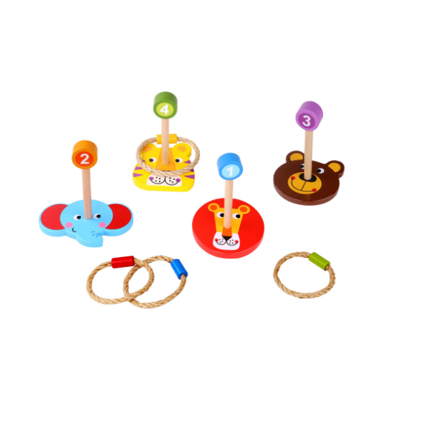 Jeu de lancer d'anneau animaux