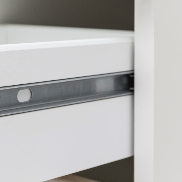 Kitchenette forme L Sorrella 270cm avec espace pour four, lave-vaisselle et réfrigérateur - blanc/chêne - Image 9