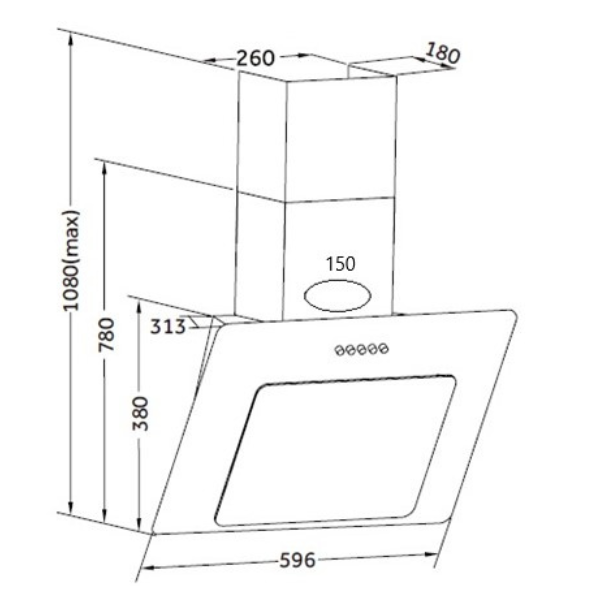 Kitchenette Ragnar 290cm avec four et réfrigérateur - anthracite brillant - Image 10